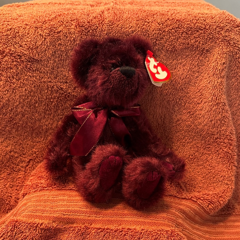 Ty Beanie Babies - Beargundy the Bear - Retired 1993 plush toy w/tags